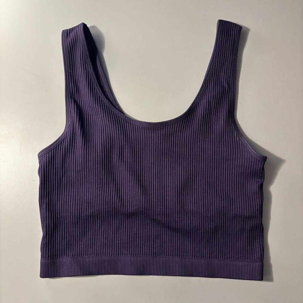purple workout tank top